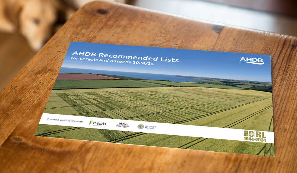 Recommended Lists for cereals and oilseeds 2024-25 publication on a table